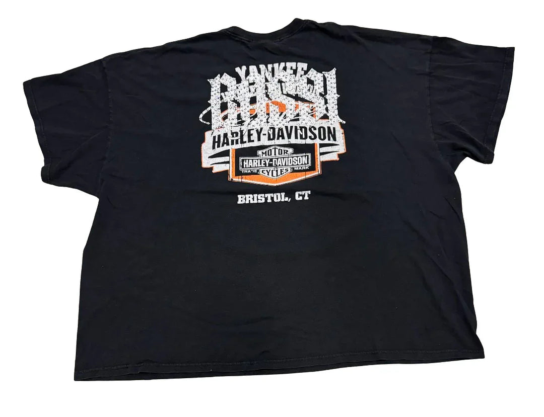 Bossi 'Bristol, CT' Harley Davidson Vintage Rhinestone Tee