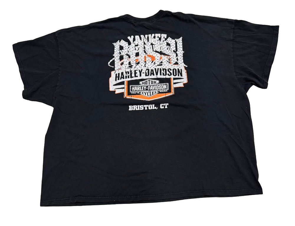Bossi 'Bristol, CT' Harley Davidson Vintage Rhinestone Tee