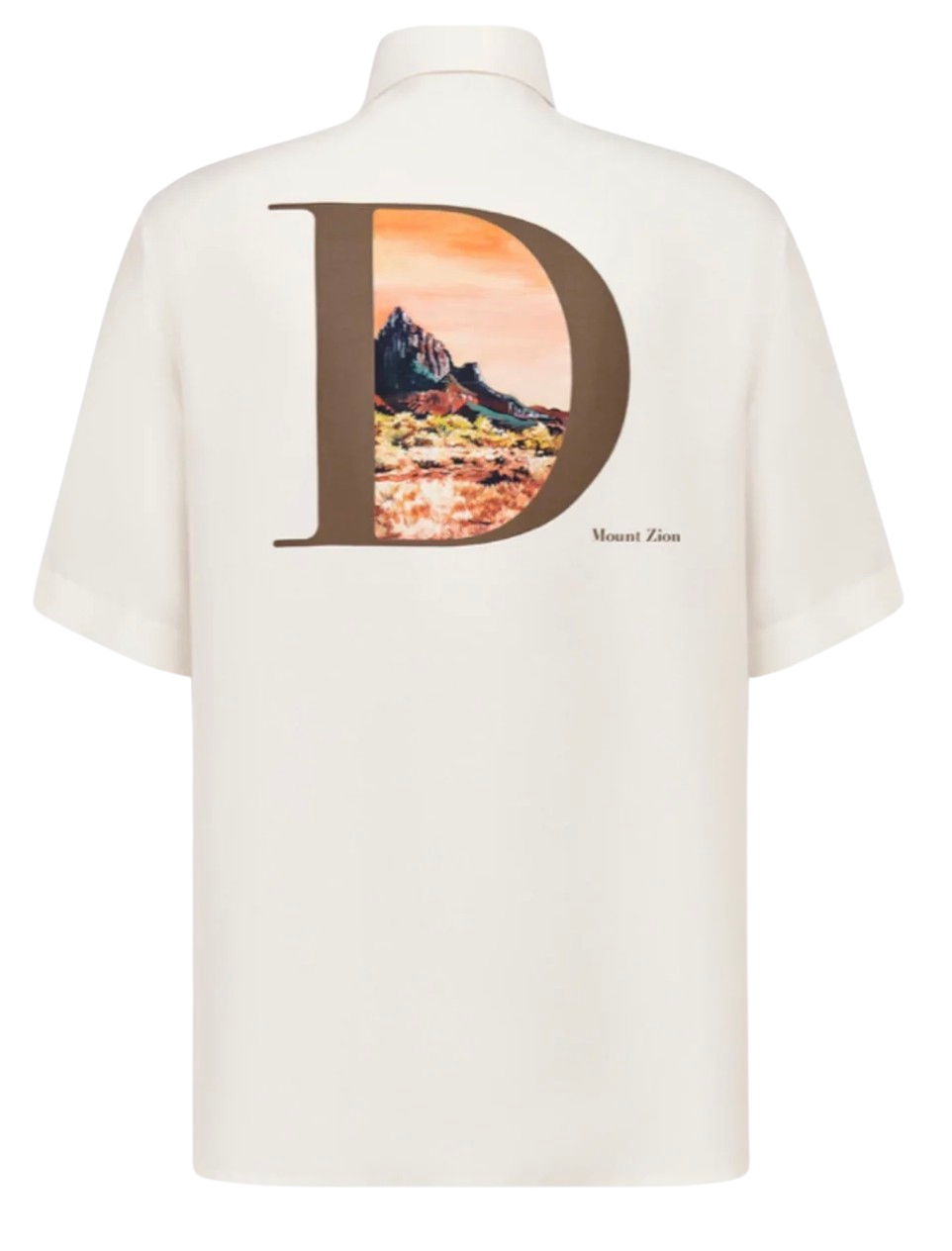 Dior 'Mount Zion' Beige Silk Button Shirt