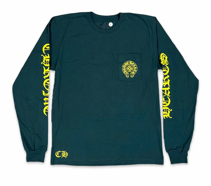 Chrome Hearts 'Green Yellow Horseshoe' Longsleeve Tee