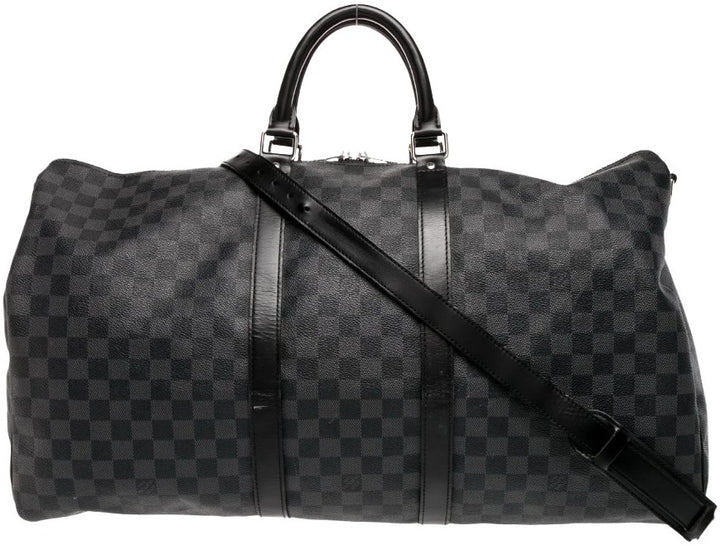 Louis Vuitton 'Keepall Bandoulière 55' Checkered Duffle Bag