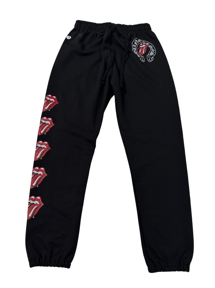 Chrome Hearts 'Rolling Stones' Black Sweatpants