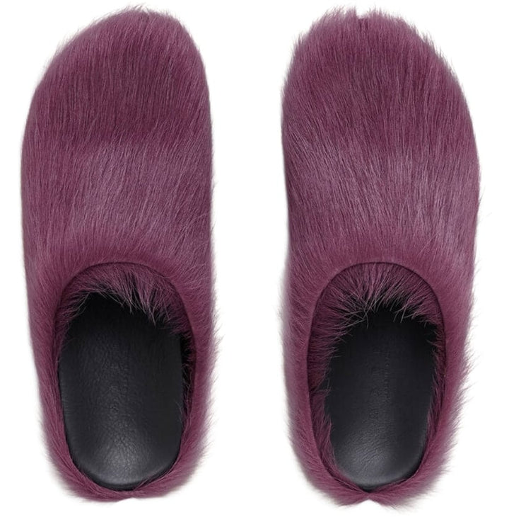 Marni 'Prune Violet' Sabot Slippers