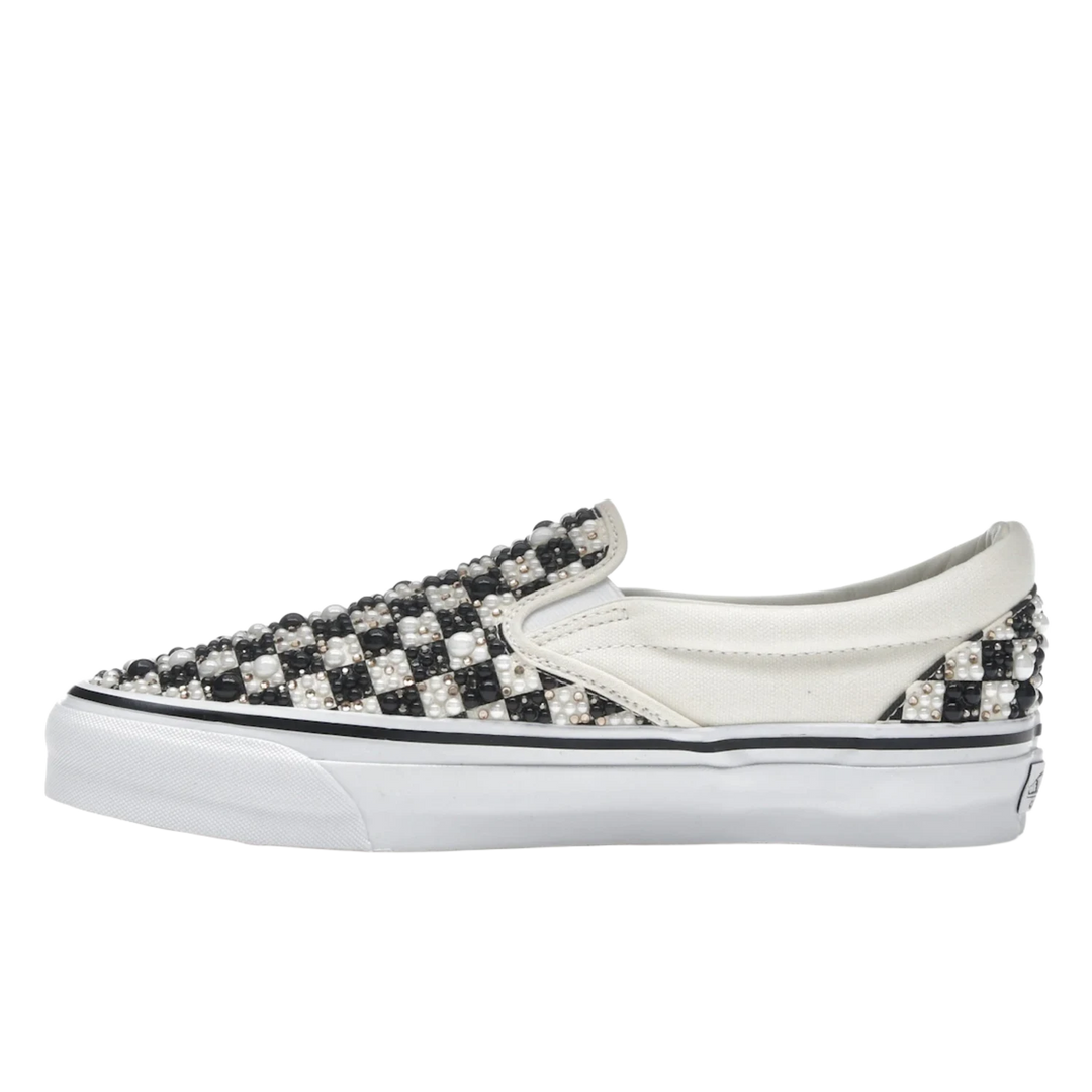 Vans Classic Slip-On Mattias Gollin Pearl Embellished Checkerboard Black White
