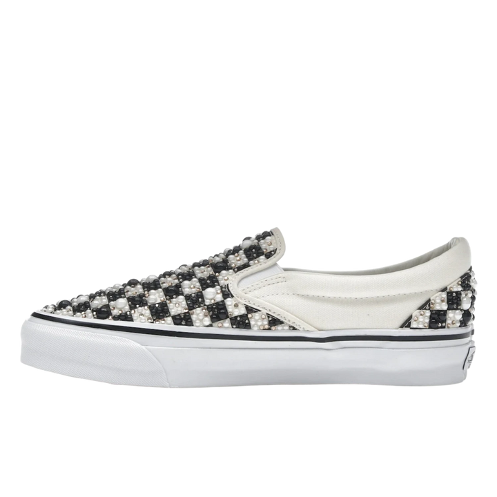 Vans Classic Slip-On Mattias Gollin Pearl Embellished Checkerboard Black White