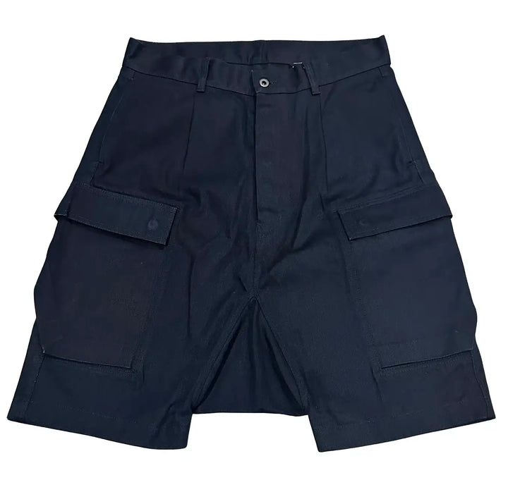 Rick Owens 'Indigo' Raw Denim Cargo Shorts