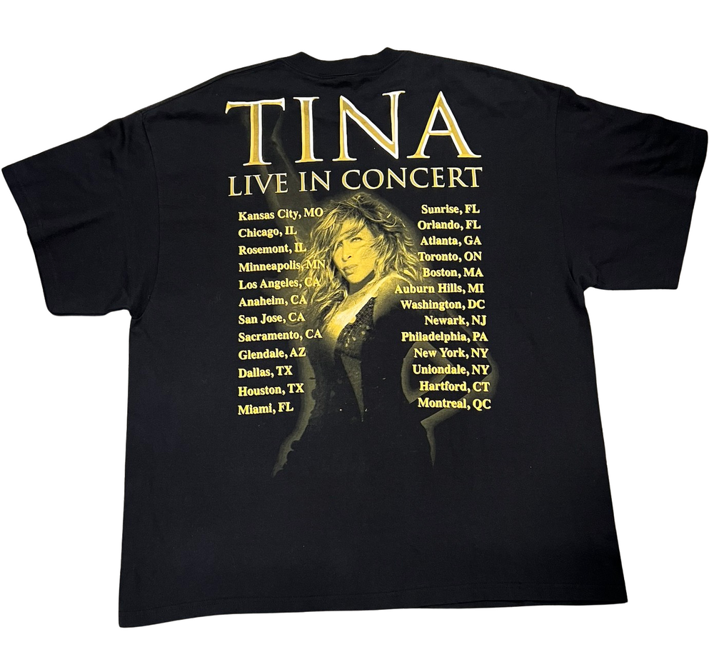Tina Turner 'Live In Concert' Black Vintage Tee