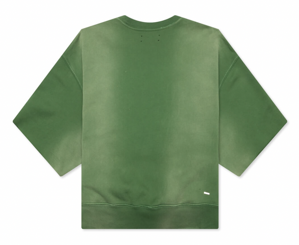 Amiri 'Track' Green Cutoff Crewneck Tee