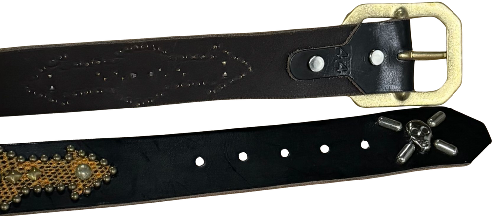 Studded 'Yellow Snake' Harley Davidson Belt