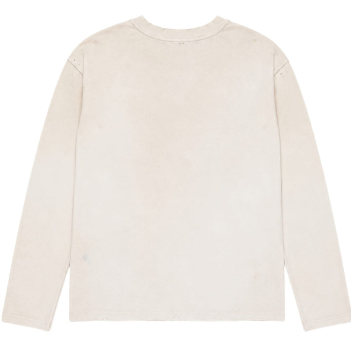Acne Studios Distressed Logo-Print Long Sleeve Tee