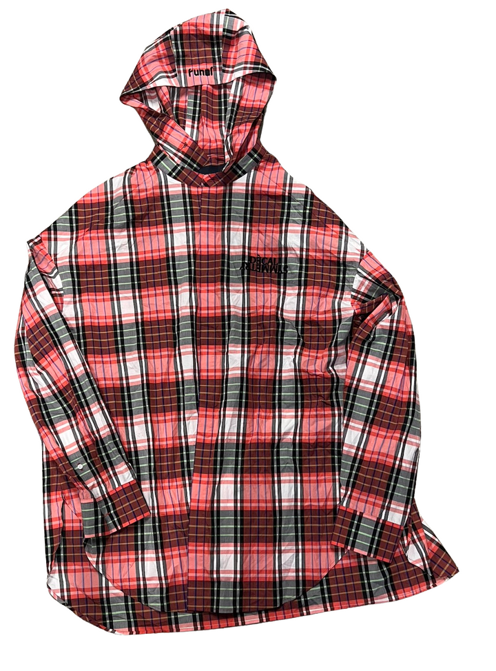 Juun.j 'Red' Plaid Hooded Shirt