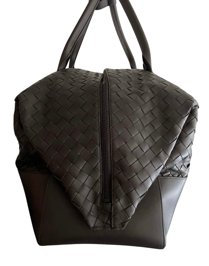 Bottega Veneta 'Intrecciato' Dark Brown Leather Duffle