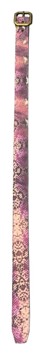 Purple Pink Brown Snake Print Belt