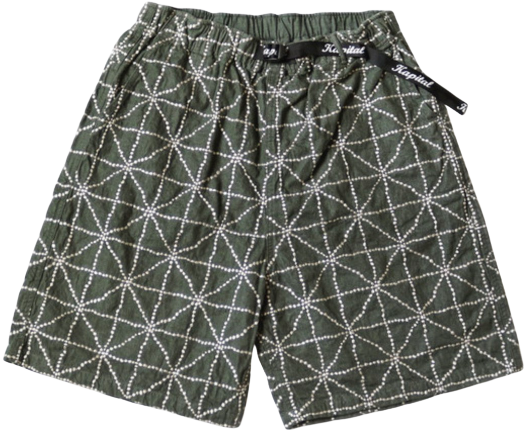 Kapital 'Embroidered' Green Shorts