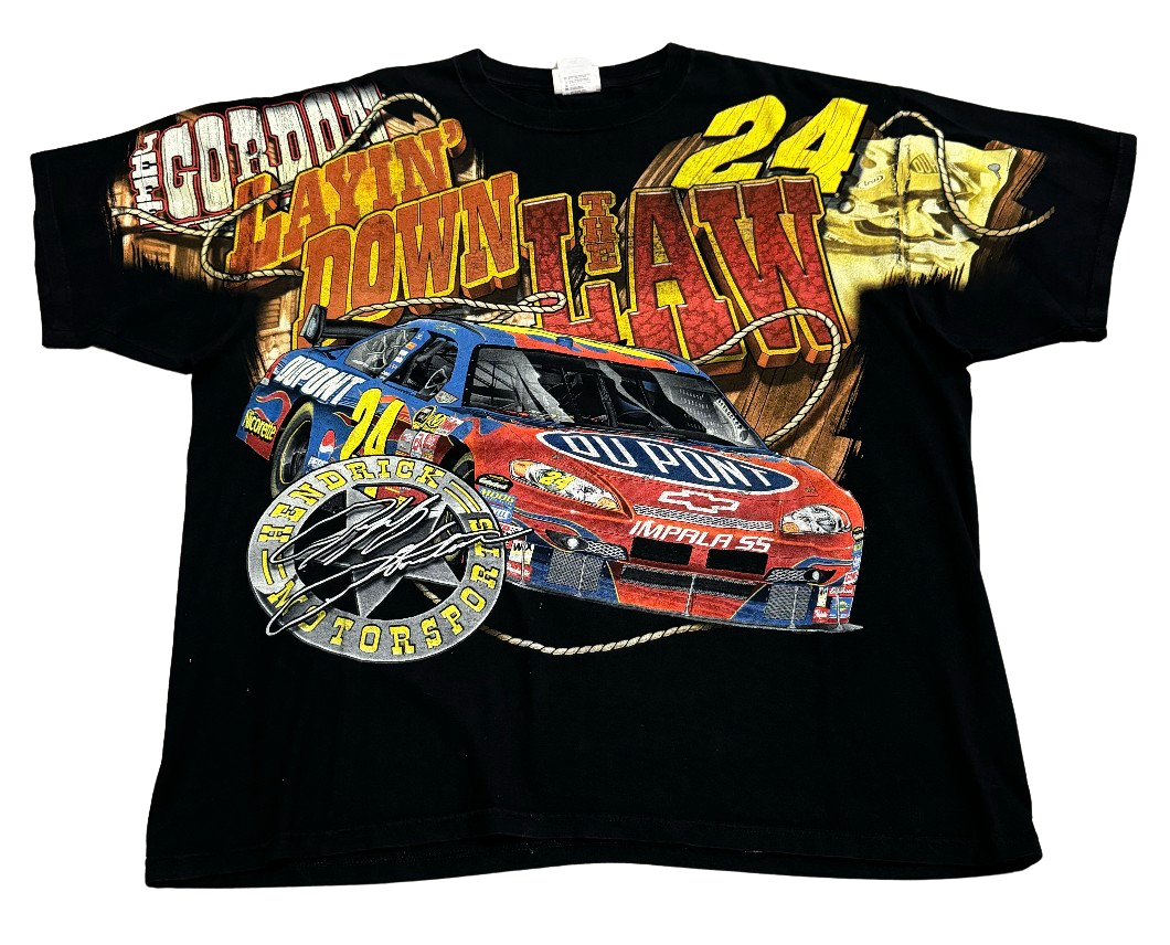 Nascar Jeff Gordon 'The Law' 2000s Vintage Black Tee