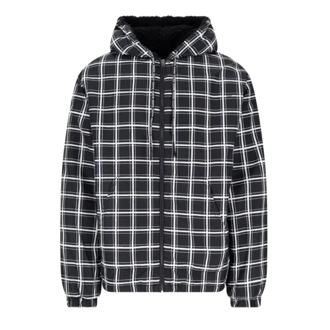 Marni 'Checkered' Black Hooded Jacket