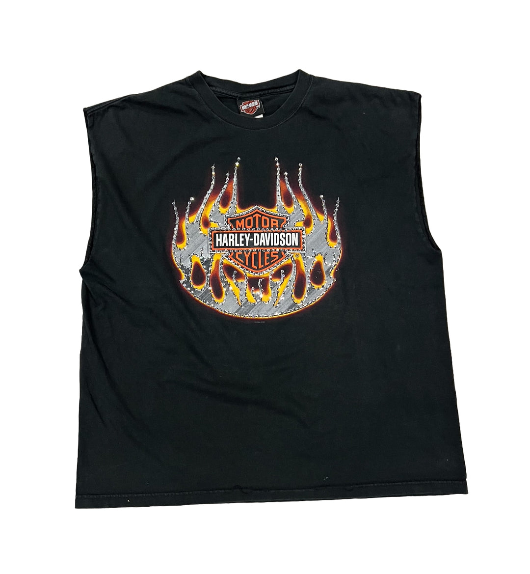 Harley Davidson 'Bartels' Rhinestone Vintage Cutoff