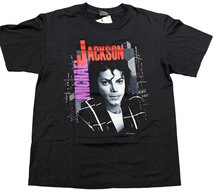 Not Applicable 'Michael Jackson Bad Tour 1988' VIntage Black Tee