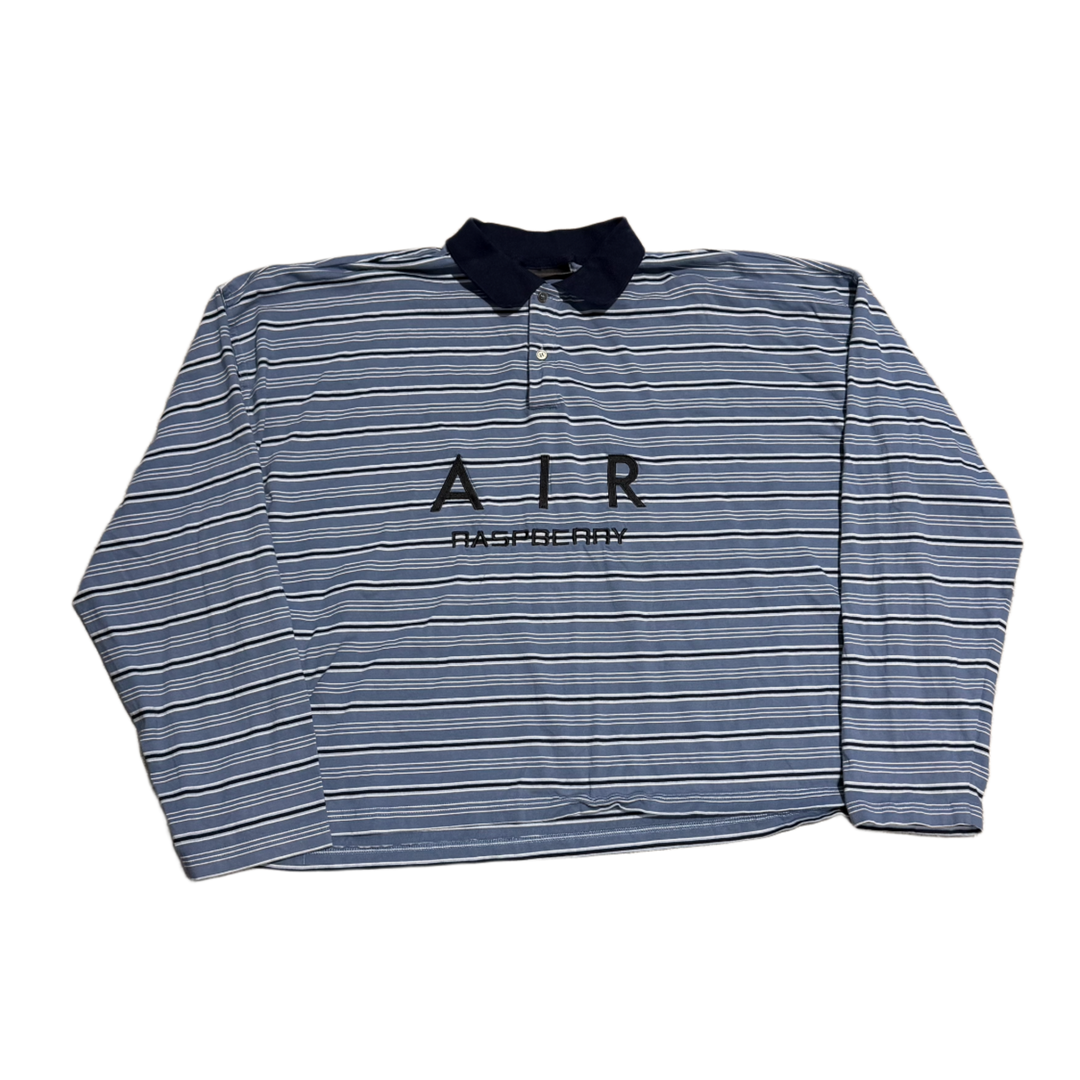 Gold+Vintage Gallery Raspberry Hills 'Air' Blue Longsleeve Polo