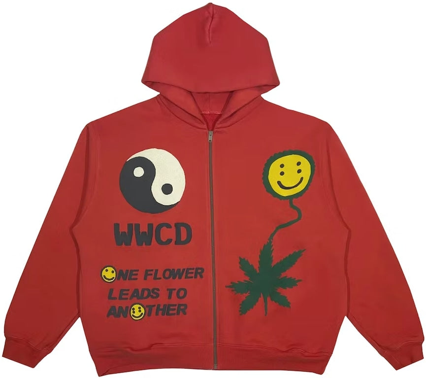 CPFM 'Earth First' Red Zip Up Hoodie