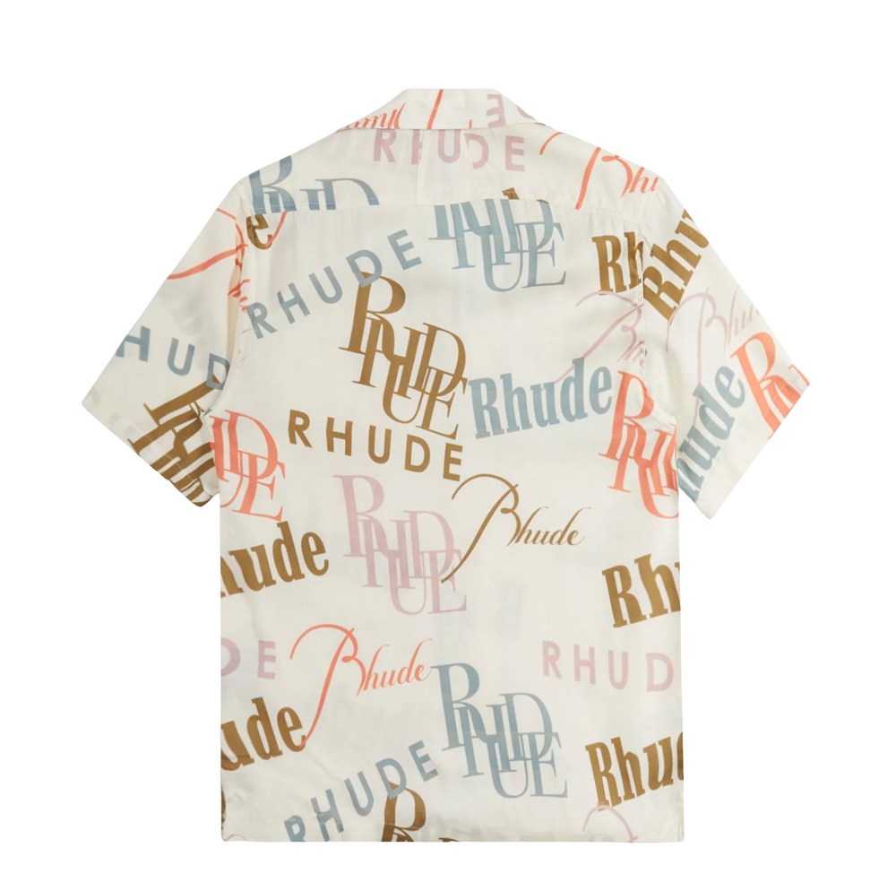 Rhude 'Mash-Up Logo' Button Up Shirt