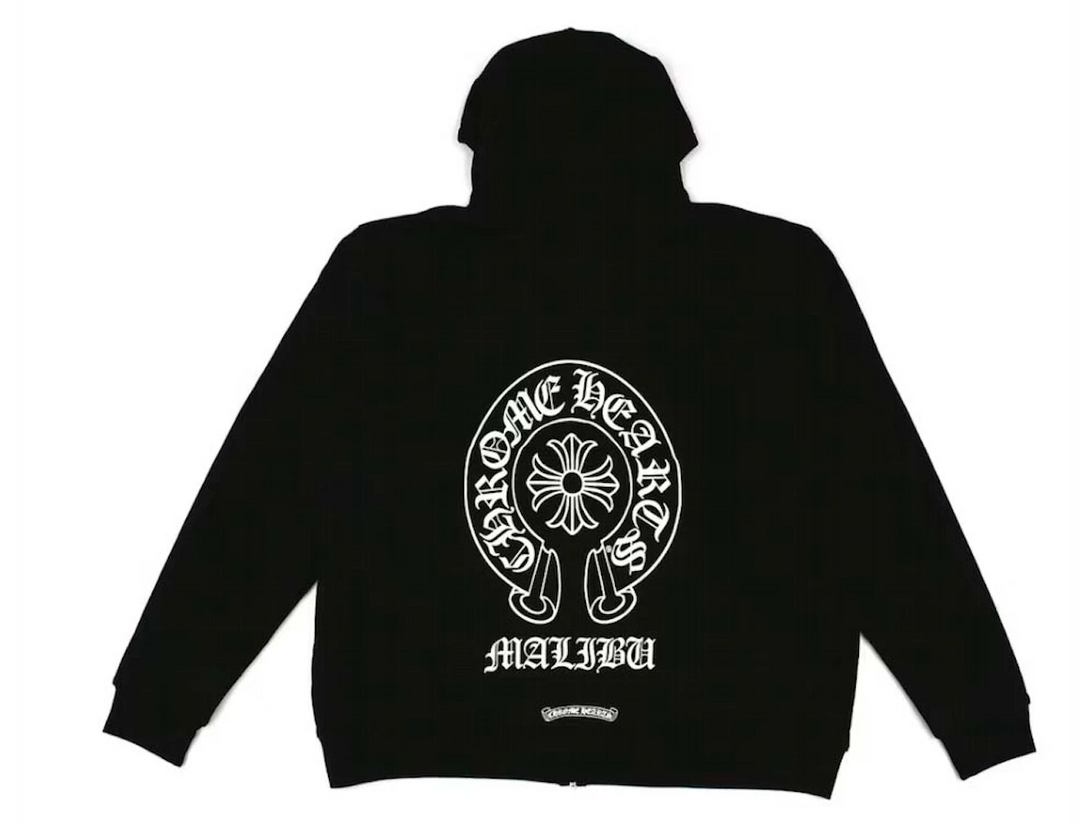 Chrome Hearts 'Malibu Horseshoe Logo' Zip Up Hoodie