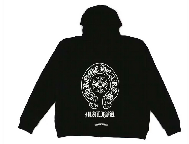 Chrome Hearts 'Malibu Horseshoe Logo' Zip Up Hoodie