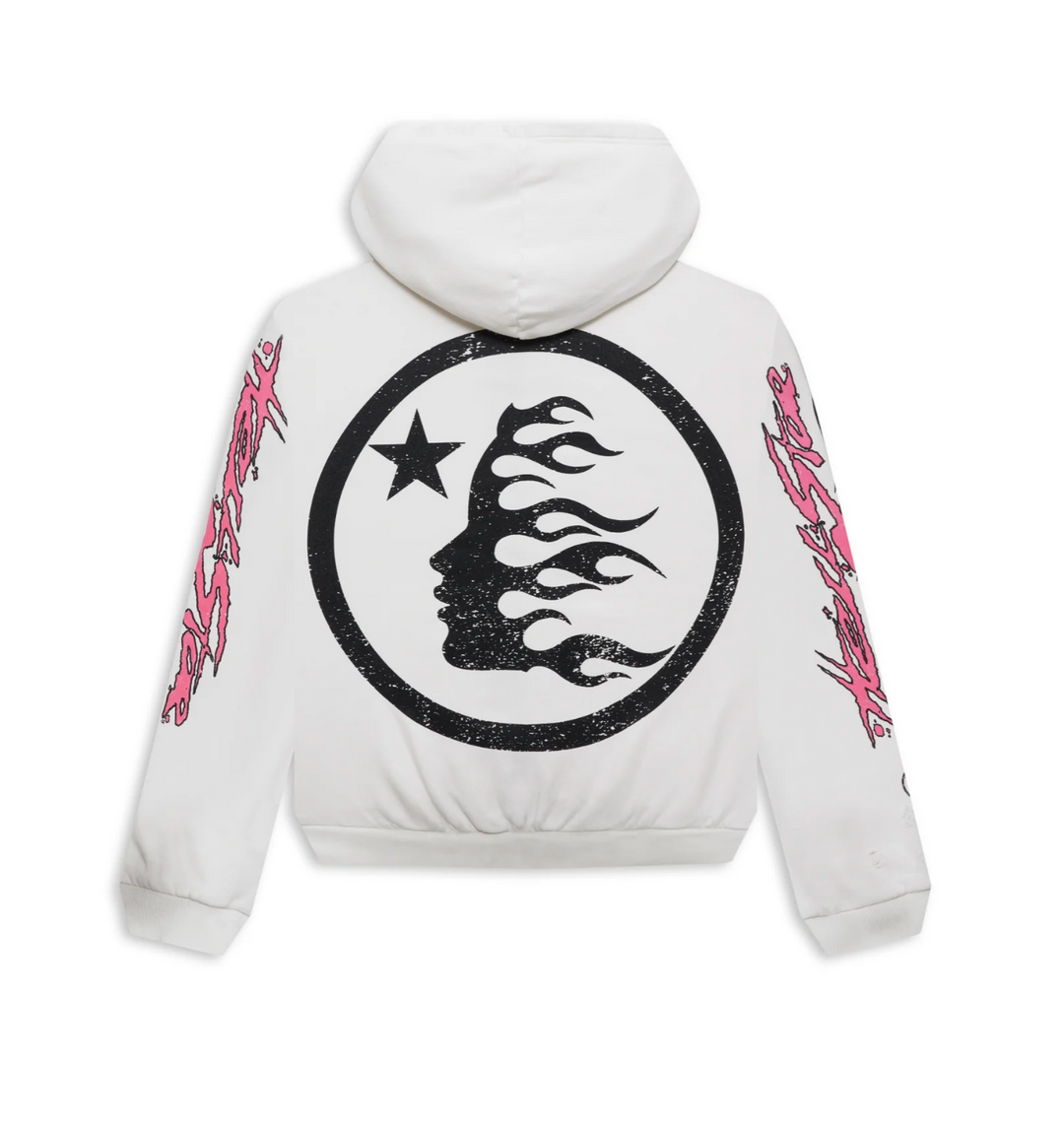 Hellstar Records Glitter White Zip-Up