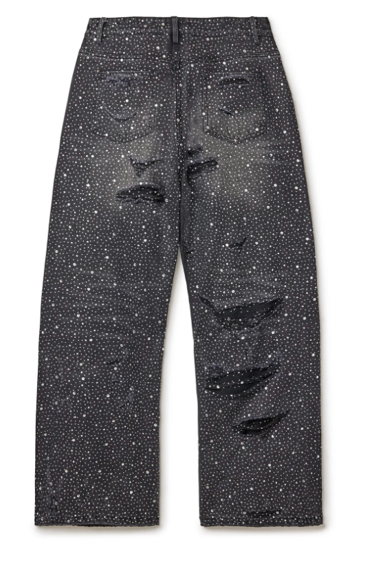 Vale 'Black Rain' Crystal Denim Jeans