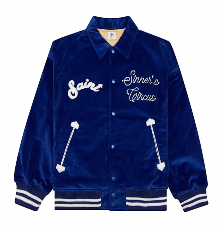 Saint Michael 'Sinner's Circus' Blue Corduroy Jacket