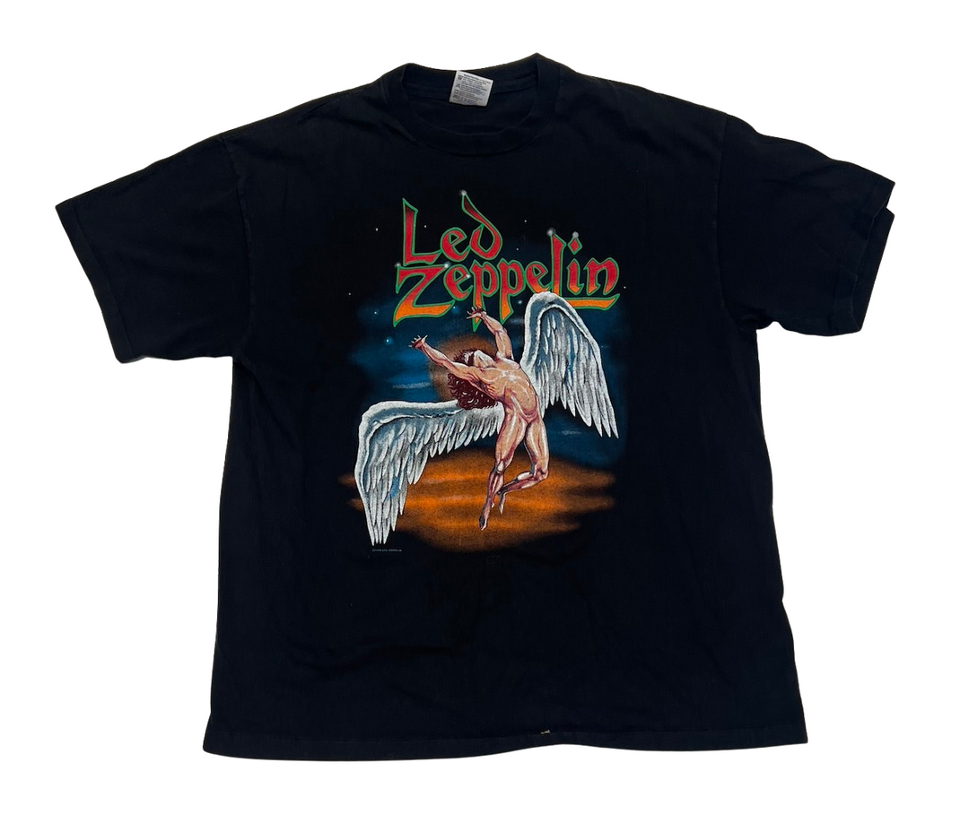 Led Zeppelin 'Swan Song' Black Vintage Tee