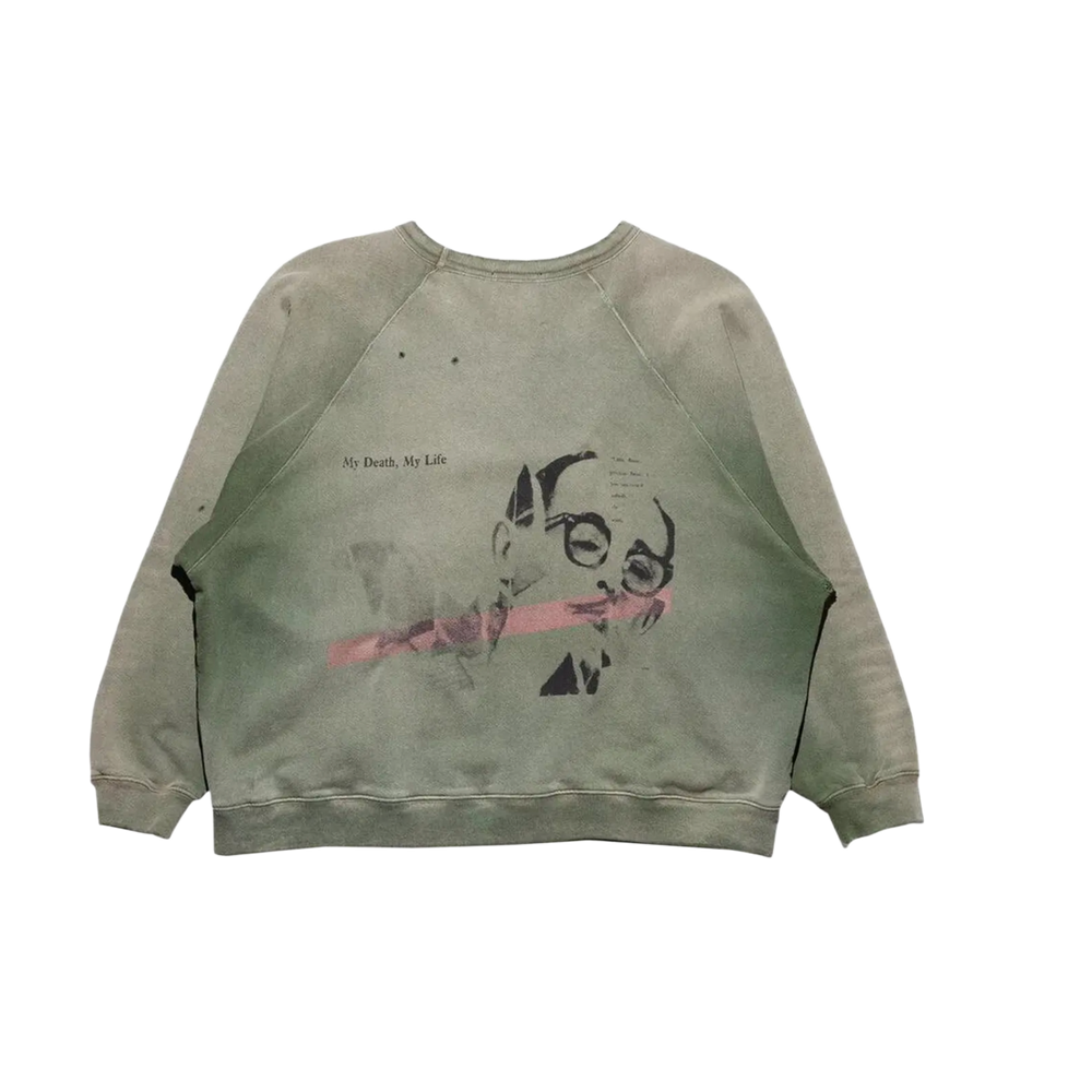 Enfants Riches Déprimés 'My Death My Life Raglan' Green Sweatshirt