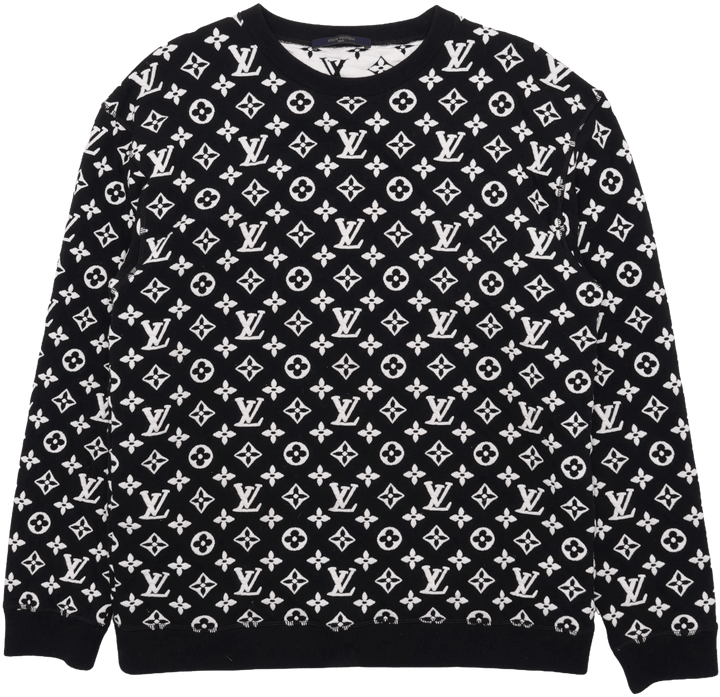 Louis Vuitton 'Black' Monogram Crewneck