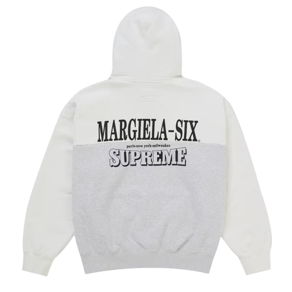 Supreme MM6 Maison Margiela Eagle Zip Up Hooded Sweatshirt White