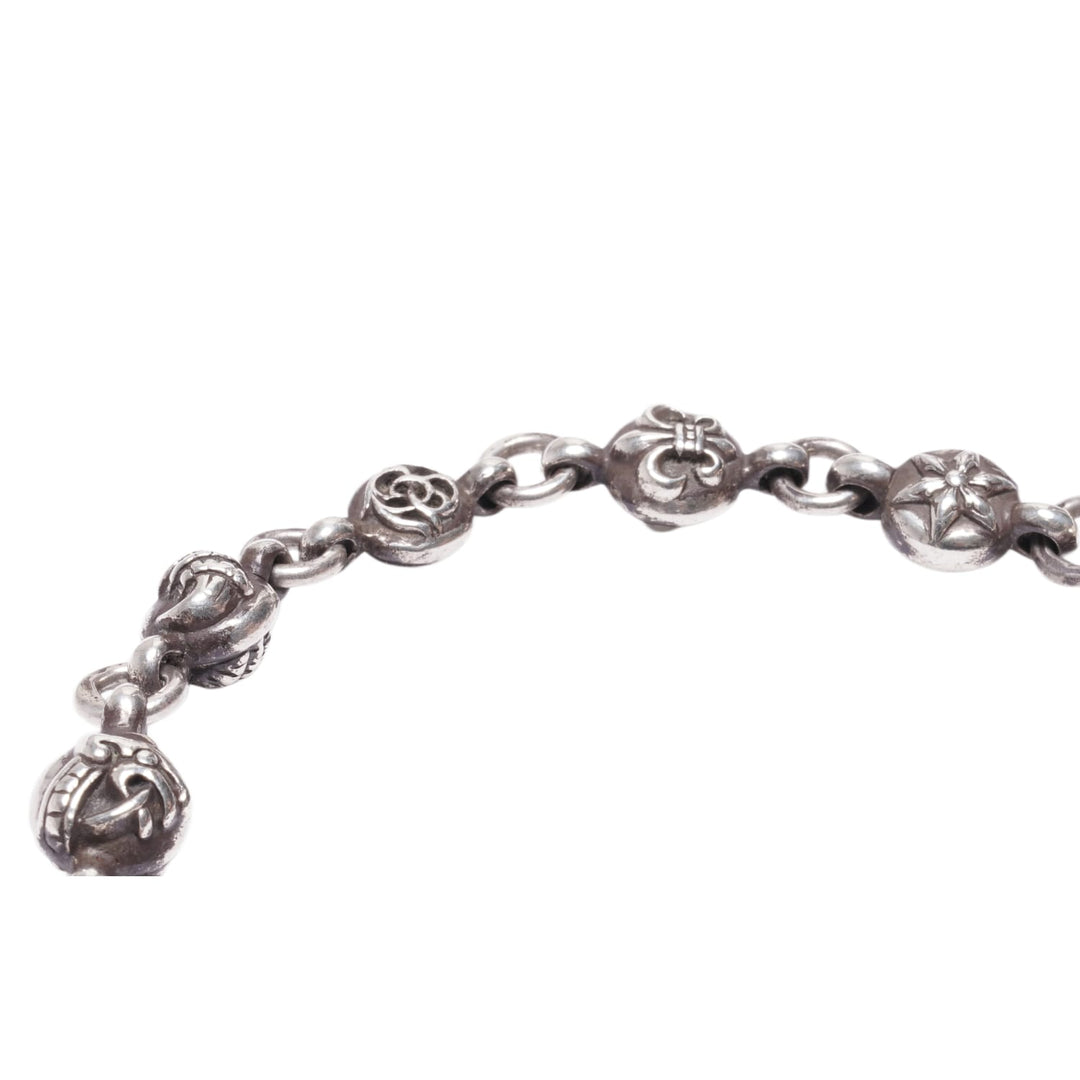 Chrome Hearts 'Multi Ball' Silver 12 Link Bracelet