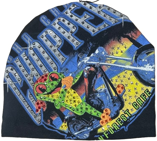 Bossi 'Rainforest Cafe Chopper' Rhinestone Vintage Beanie