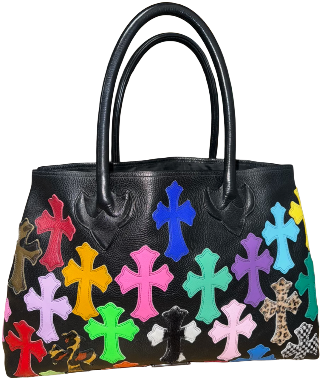 Chrome Hearts 'Multicolor Patch' Leather Tote Bag