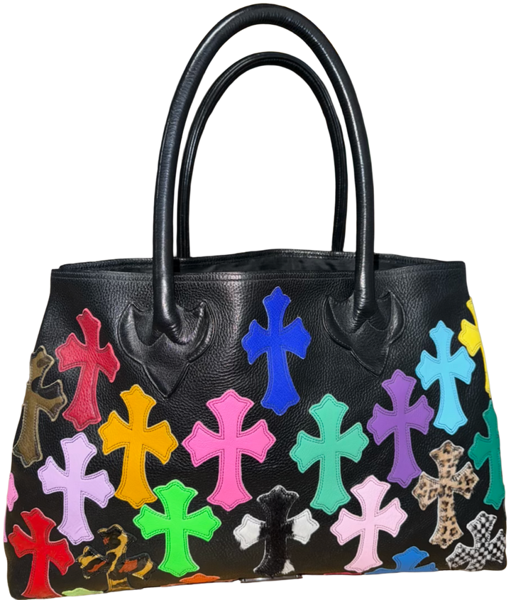 Chrome Hearts 'Multicolor Patch' Leather Tote Bag