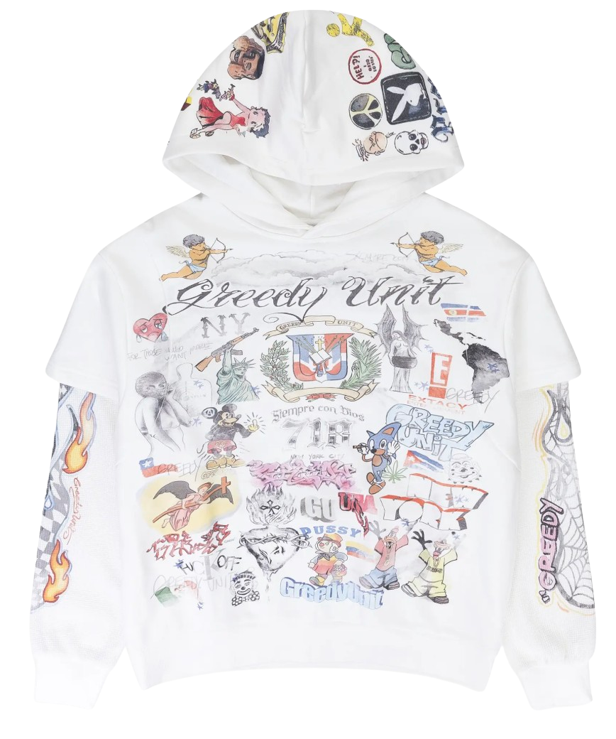 Greedy Unit 'All Over Print' Hoodie