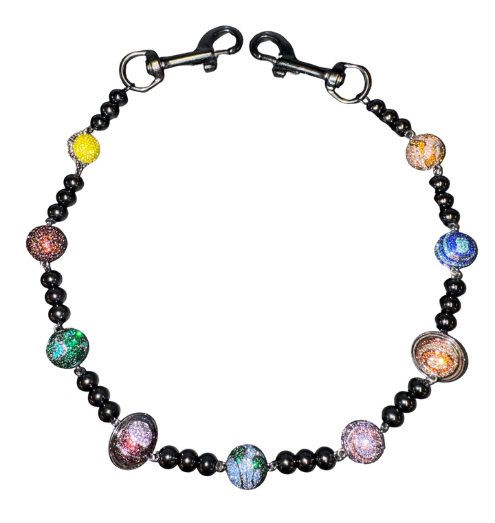 Starchain World 'Solar System' 26.5in Black Wallet Chain
