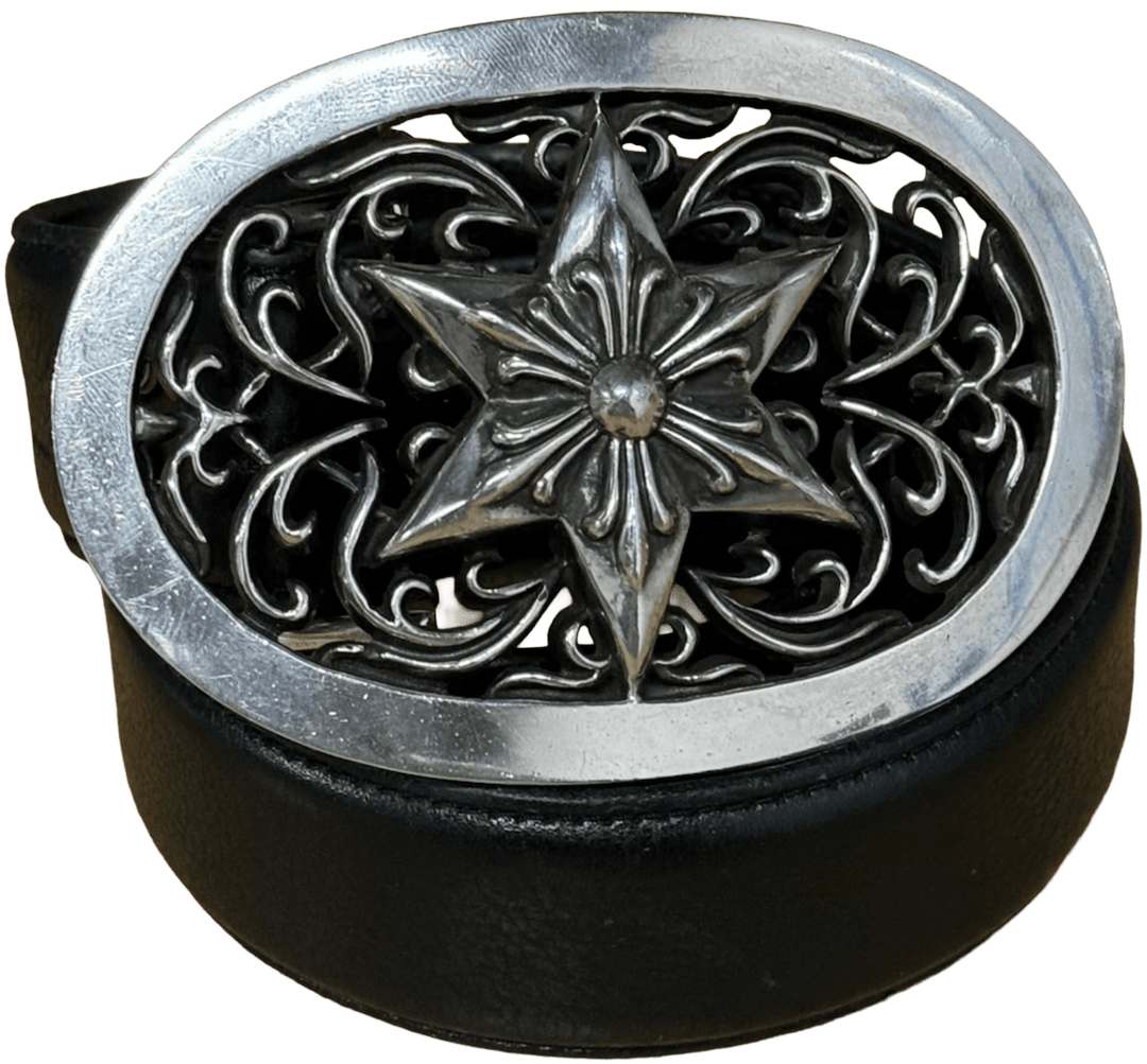 Chrome Hearts 'Jumbo Star' Black Belt