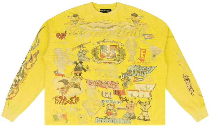 Greedy Unit 'All Over' Yellow Thermal