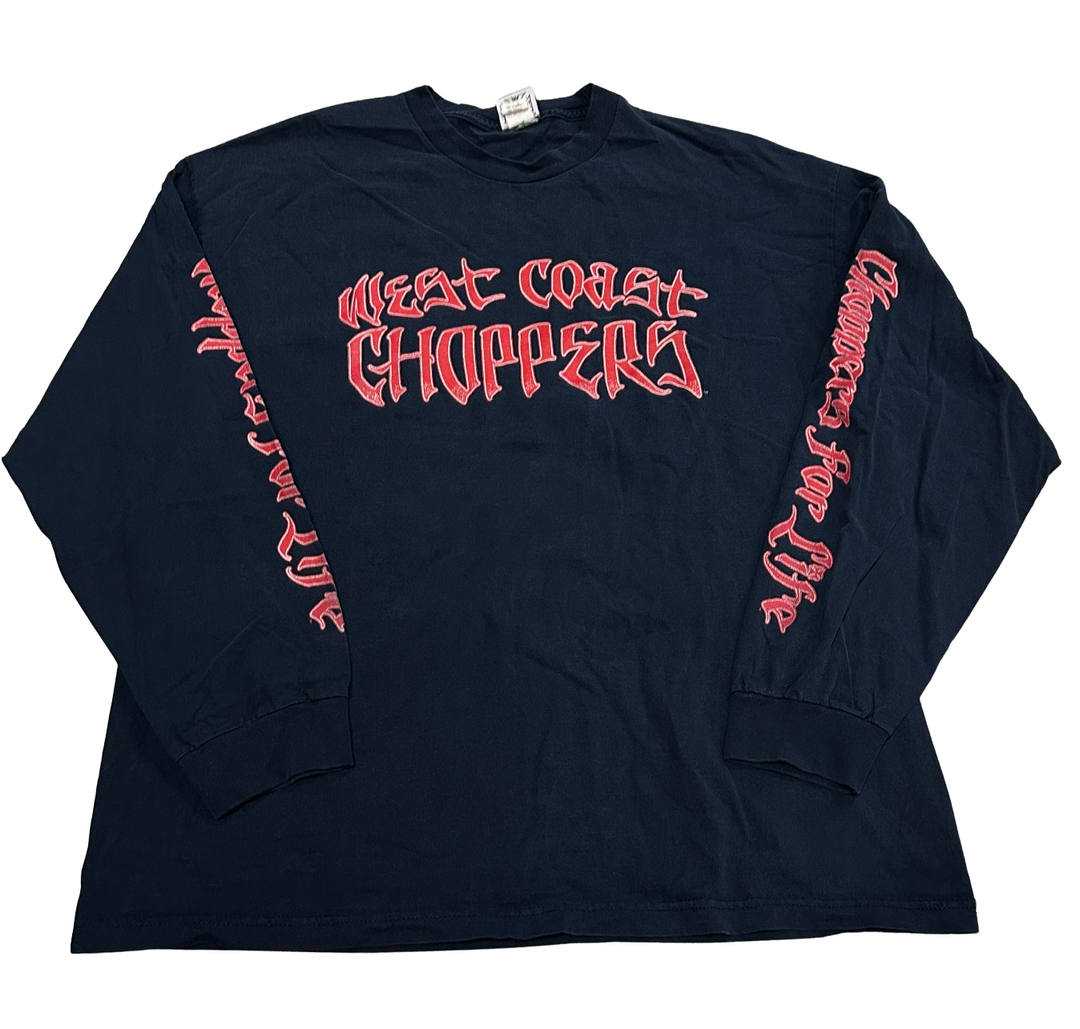 West Coast Choppers 'Choppers for Life' Vintage Navy Longsleeve