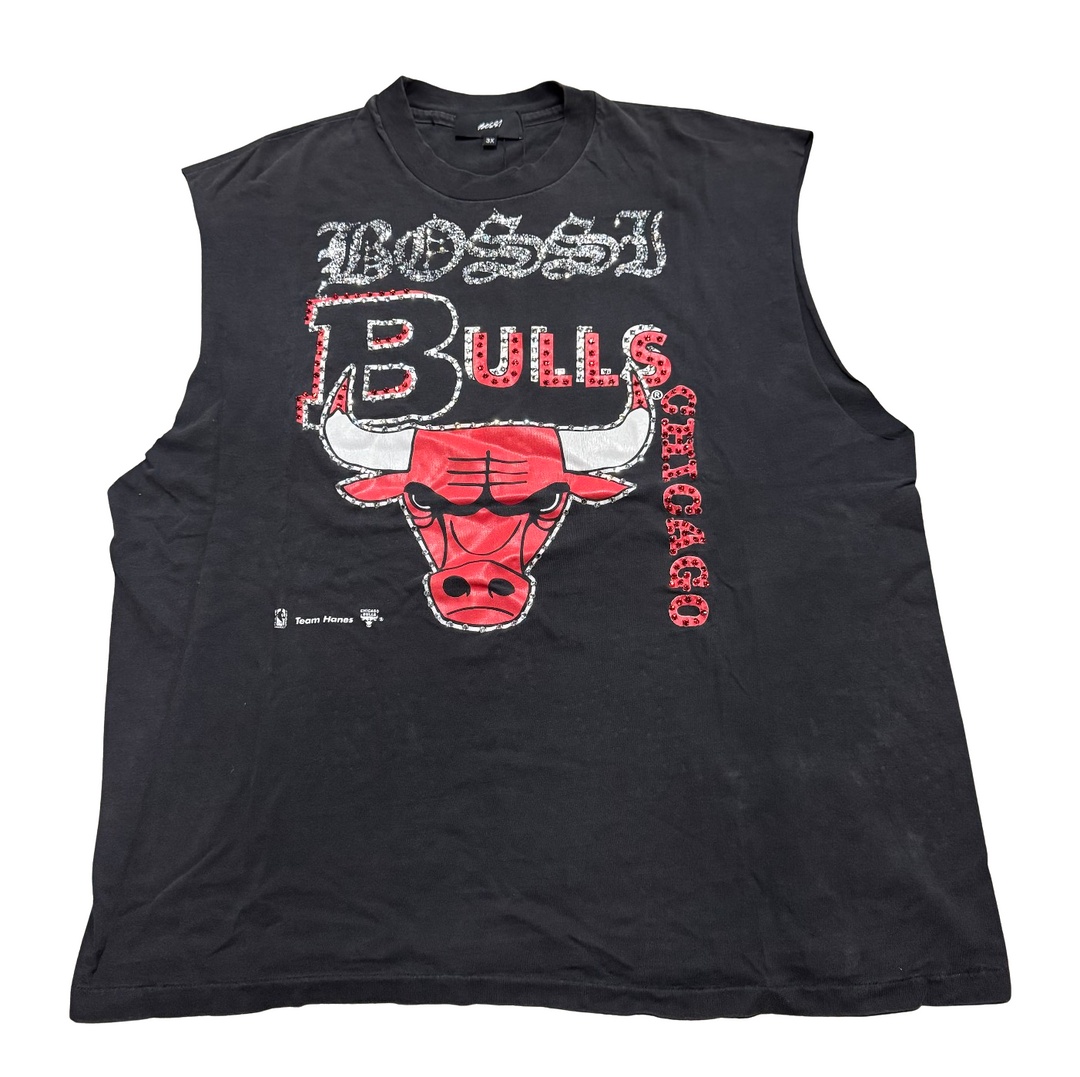 Bossi 'Chicago Bulls' Vintage Rhinestone Cutoff Tee
