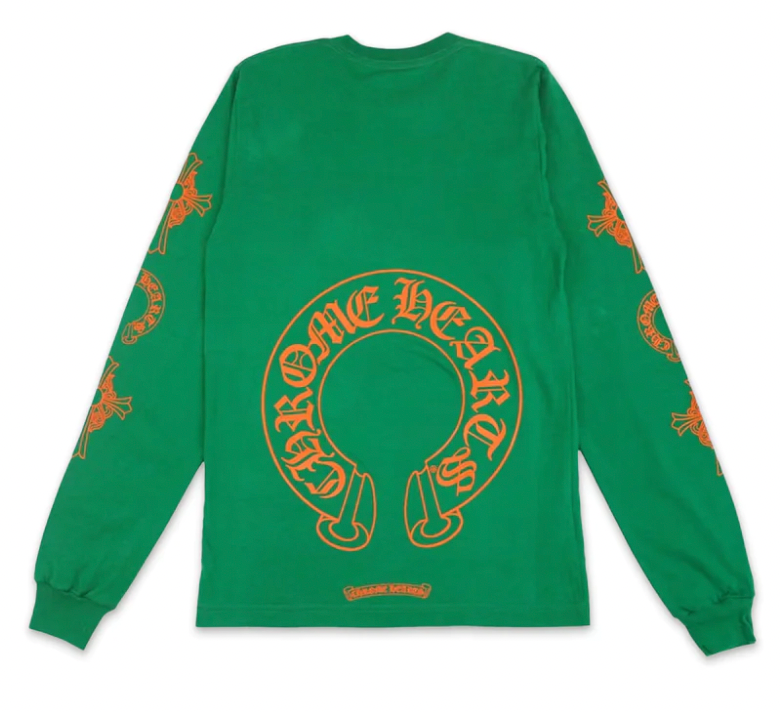 Chrome Hearts 'Orange Horse Shoe' Longsleeve Tee