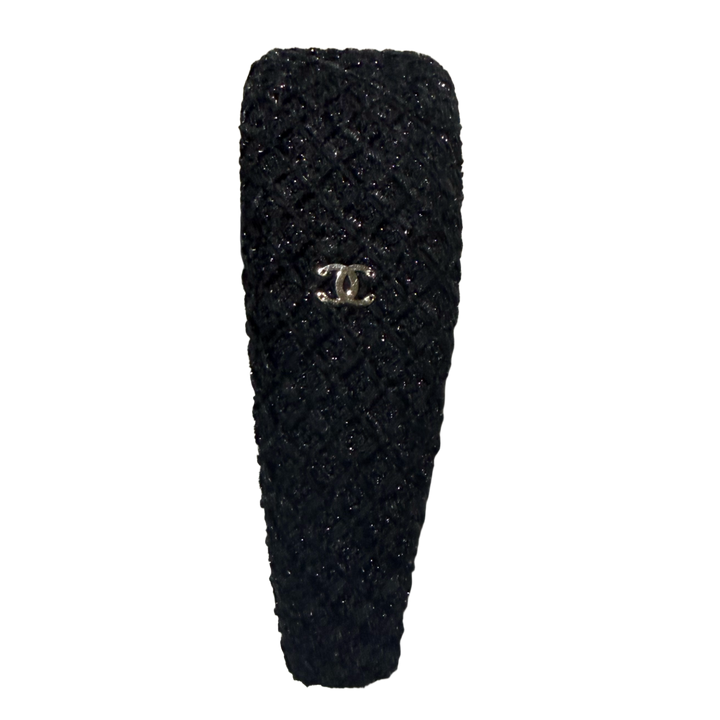 Chanel CC Metallic Tweed Embellished Headband 25K