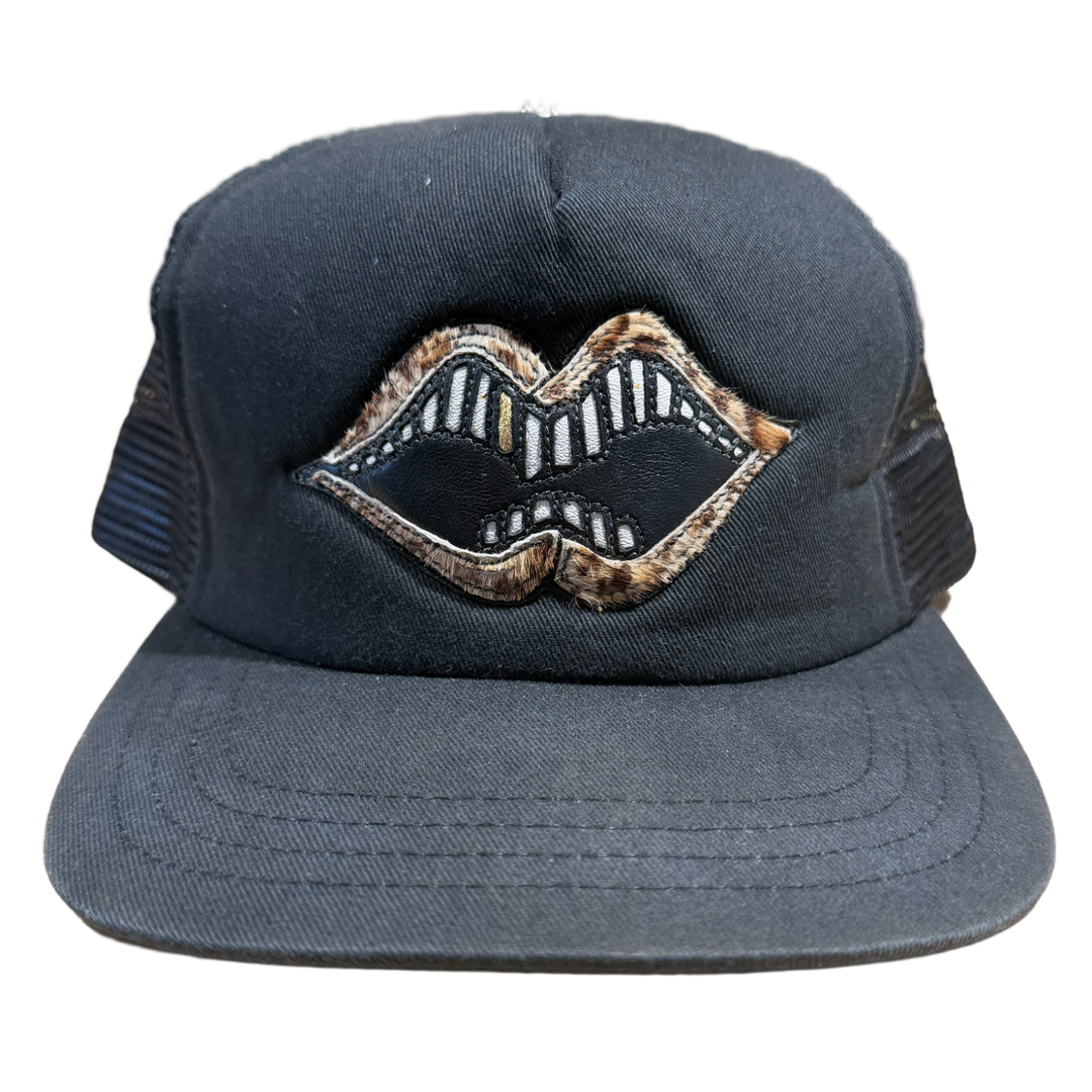 Chrome Hearts Matty Boy 'Cheetah Fur Chomper' Leather Patch Hat