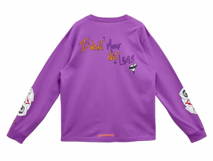 Chrome Hearts Matty Boy 'More Not Less' Purple Longsleeve Tee