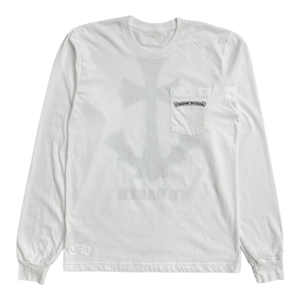 CHROME HEARTS 長袖 Tシャツ ホワイト Chrome Hearts St Barth 'Anchor' White Longsleeve Tee – Showroom LA