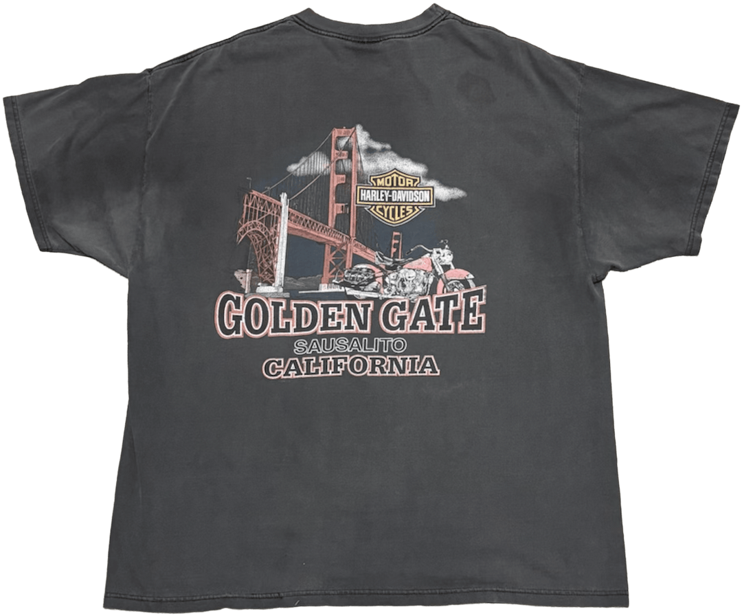 Harley Davidson 'Sausalito' Vintage Black Tee